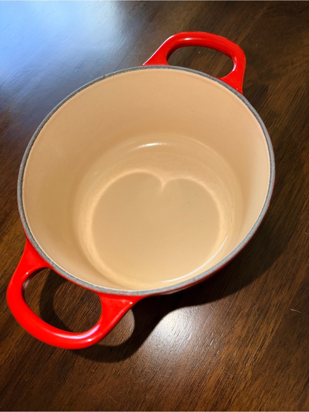 Le Creuset 1 quart enameled cast iron Dutch oven in Cerise - Picture 2 of 4